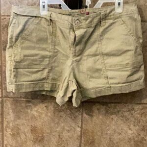 Faded Glory Tan Cargo Shorts Lightweight Casual Wear